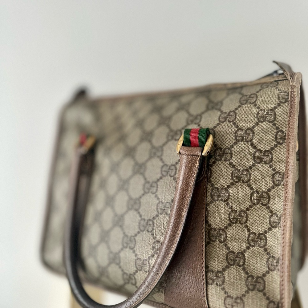 OFFERS!! Vintage Gucci Project Bag ! Gucci Top Handle Mini Boston Bag Beater - Picture 9 of 16